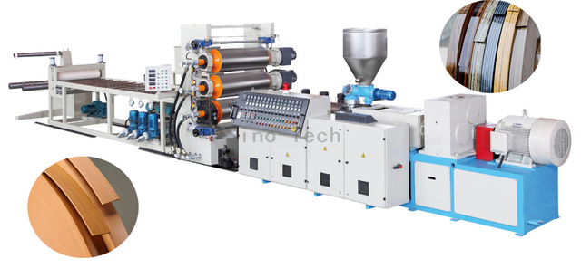 Máquina de fabricación de extrusor de bandas de borde de PVC